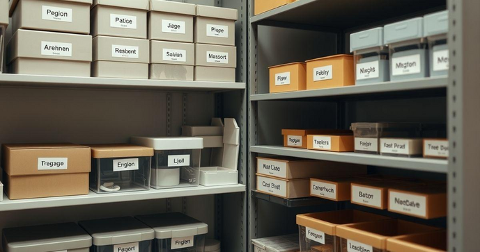 Como escolher e usar etiquetas neutras para organização eficaz