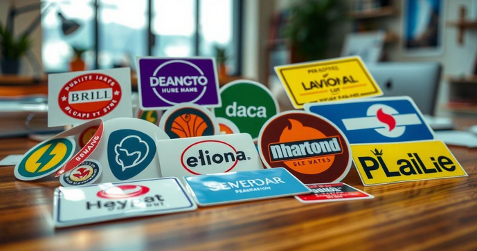 Etiquetas adesivas com logomarca que destacam sua marca